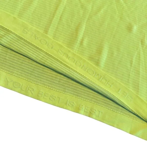 Size 4 Lululemon Train to be Short Sleeve Shirt Neon Electric Lemon Yellow - Picture 6 of 7